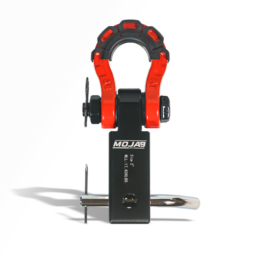 2'' Aluminum Hitch Receiver with Steel D-Shackle (LIFETIME WARRANTY)