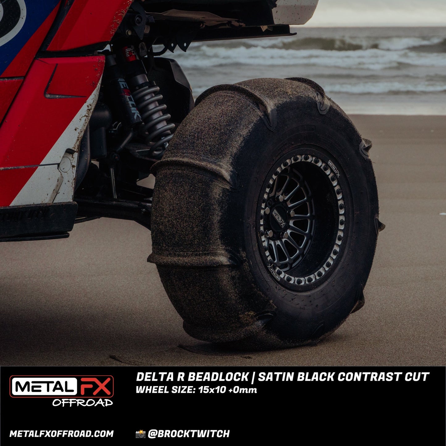 Delta R Beadlock | Satin Black Contrast Cut