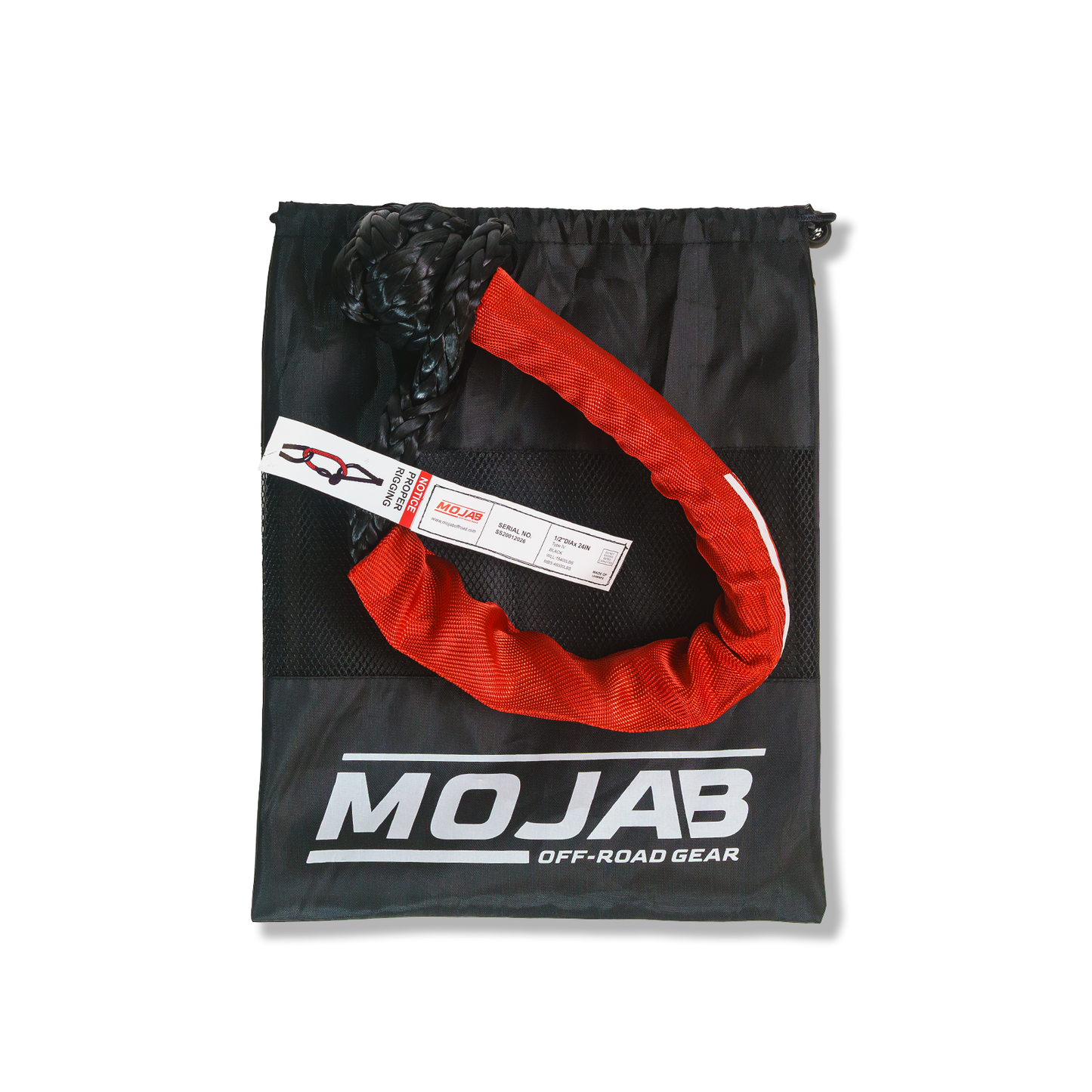 Soft Shackle 1/2'' x 24” with sleeve and bag (Single Shackle) (Lifetime Warranty)