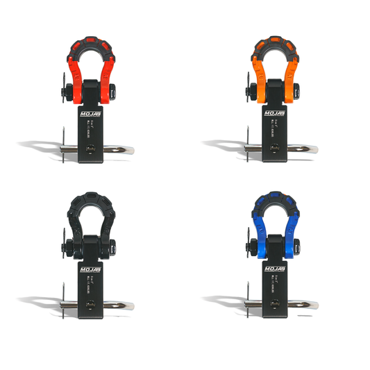 2'' Aluminum Hitch Receiver with Steel D-Shackle (LIFETIME WARRANTY)