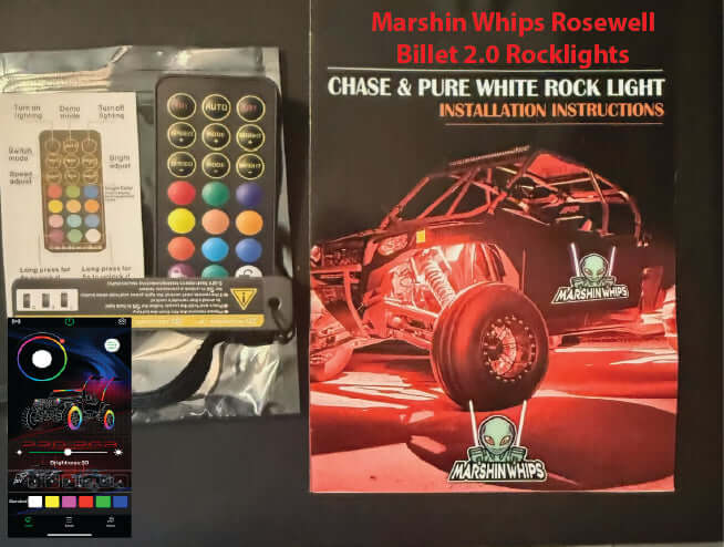 Marshin Whips Rosewell X-2 Billet 16-Pack Personalized Rock Light (Kit)
